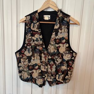 Paul‎ Harris Design Snowman Vest Size Large